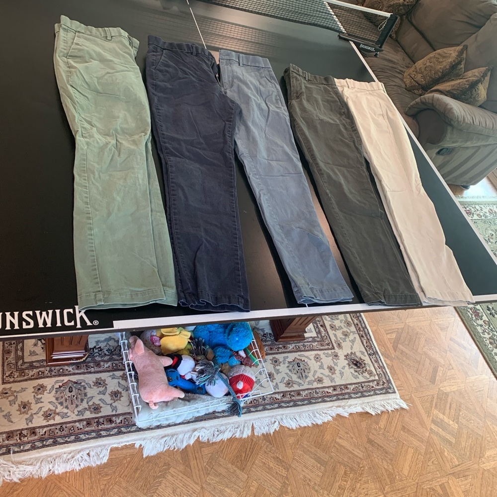 GAP Men's Chinos in Green, Navy, Gray, Black, and Tan